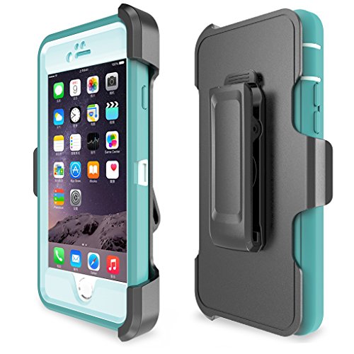iPhone 6 Case, iPhone 6s Case Heavy Duty Tough Shockproof Cover with Belt Clip Kickstand & Built-in Screen Protector for Apple iPhone 6/6s 4.7 Inch Blue