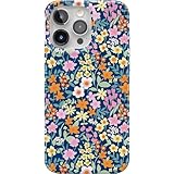 Casely iPhone 15 Pro Max ケース フルブルーム ネイビー フローラル クラシック MagSafe アクションボタン対応