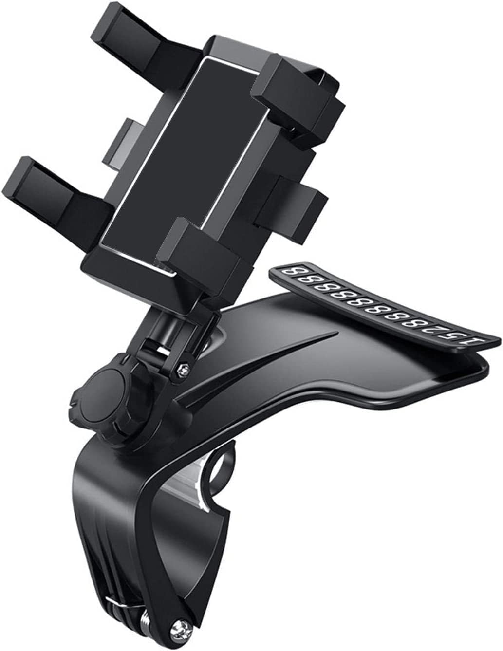 Raptas Car Phone Mount, Cell Phone Holder for Car 360 Degree Rotation Dashboard Clip Mount Car Phone Stand Compatible with All Smart Phones