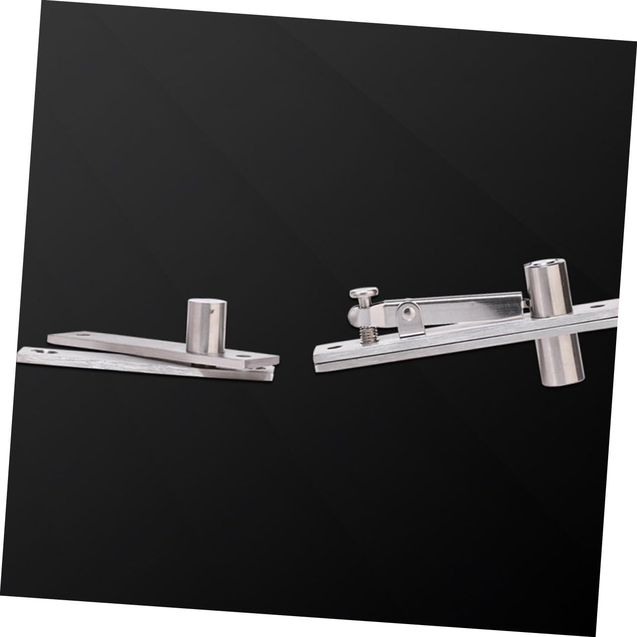 STOBOK 2pcs Stainless Steel Hidden Door Hinge Upper and Lower Metal Hinge for Easy Installation Design for Residential and Commercial Use