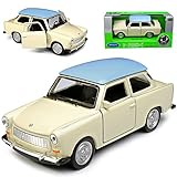  Welly Trabant 601 Limousine Beige mit Blauem Dach ca 1/43 1/36-1/46 Modell Auto