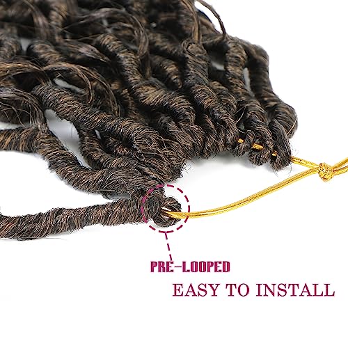 Image of 8 Packs Goddess Faux Locs Crochet Hair for Black Women, Goddess Locs