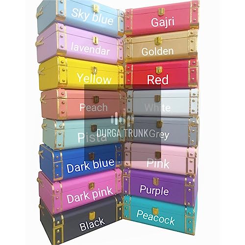 Image of Personalized Leather Keepsake Box with Pink Finish | Acrylic Gold Name | Premium MDF Wood Memory Chest | Size: 10 * 7 * 3.5inch