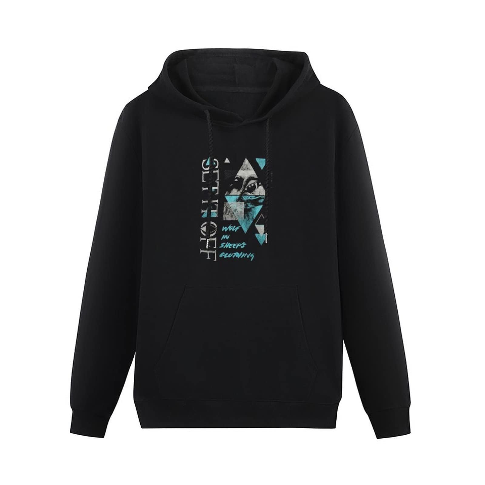 BASLIL TOAST brunch Set It Off Men's Wolf Inheeps Mensweatshirt Black Hoodie L