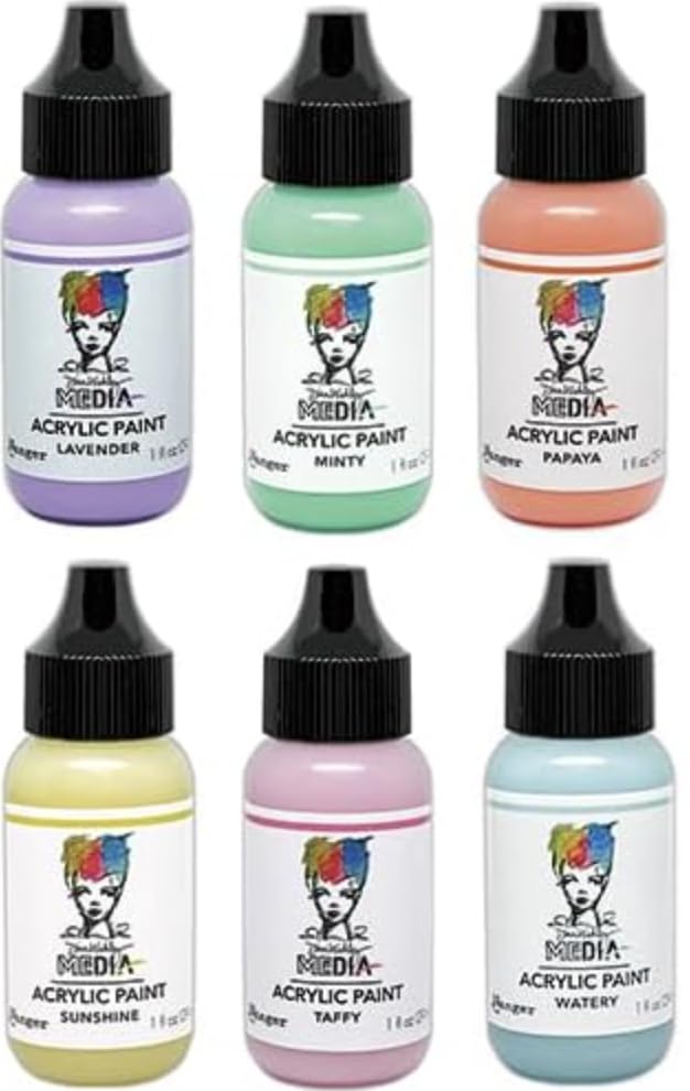 Peinture acrylique pastel Dina Wakley pour personnaliser vos carnets de mixed media