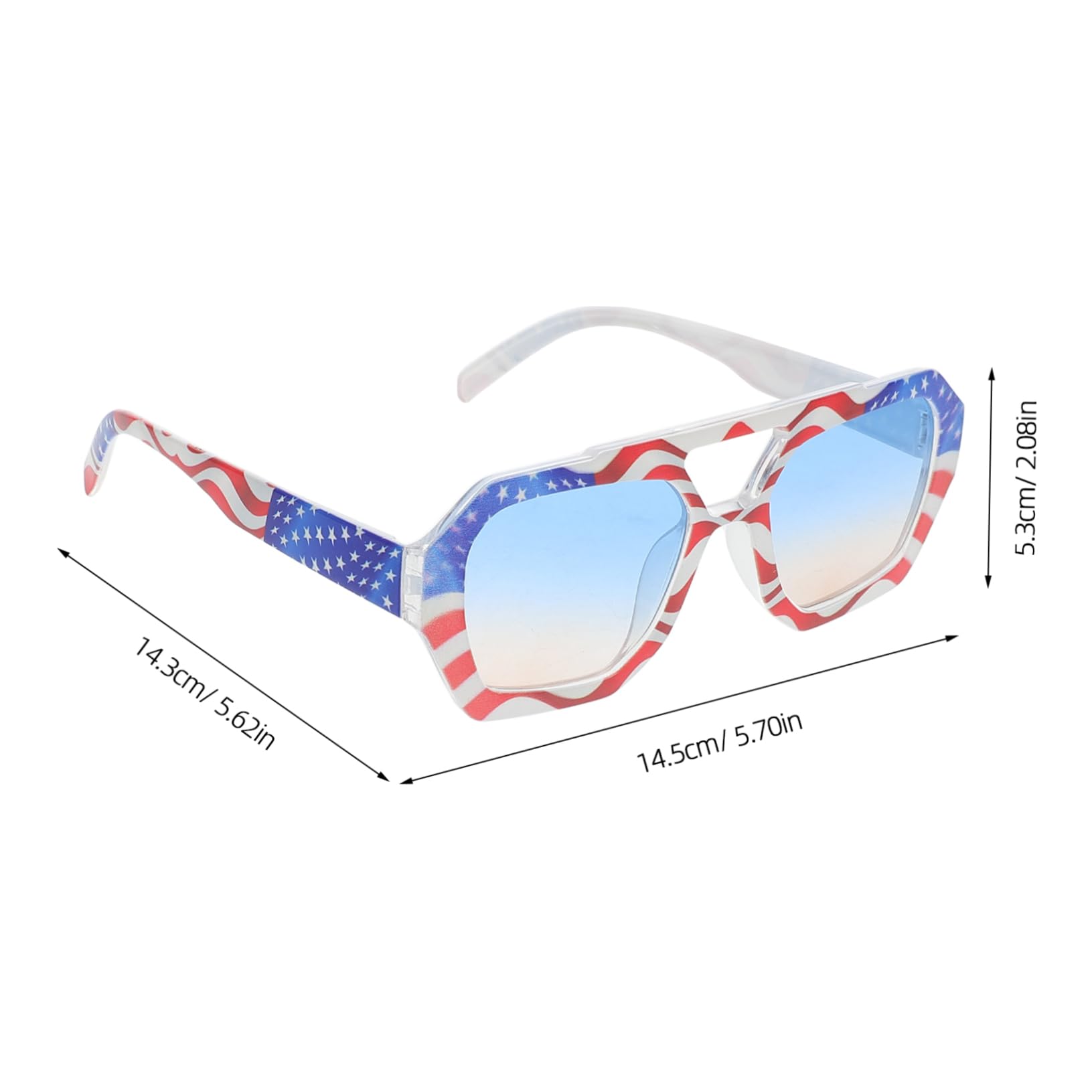 Didiseaon Unique American Flag Pattern Sunglasses for Party Mens Fashion Materials