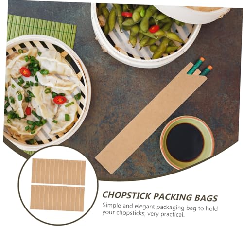 Fundas de papel kraft para palillos bolsas desechables 200 uds 4