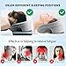 Face Down Pillow Massage Headrest for Bed, Stomach Sleeping Pillow, Face Cradle, BBL Pillow After Surgery Post Eye Surgery Recovery Equipment for Massage Tables, Piercing Pillows Removable Cover Grey