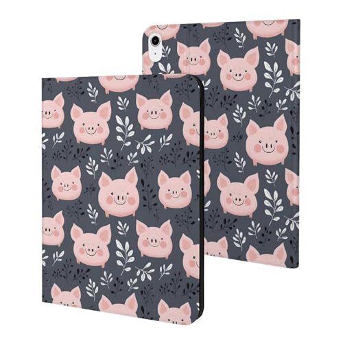Cadeau idéal étui tablette 10,9 po 2022 motif cochon de dessin animé pour iPad A16 11" 2025 fin