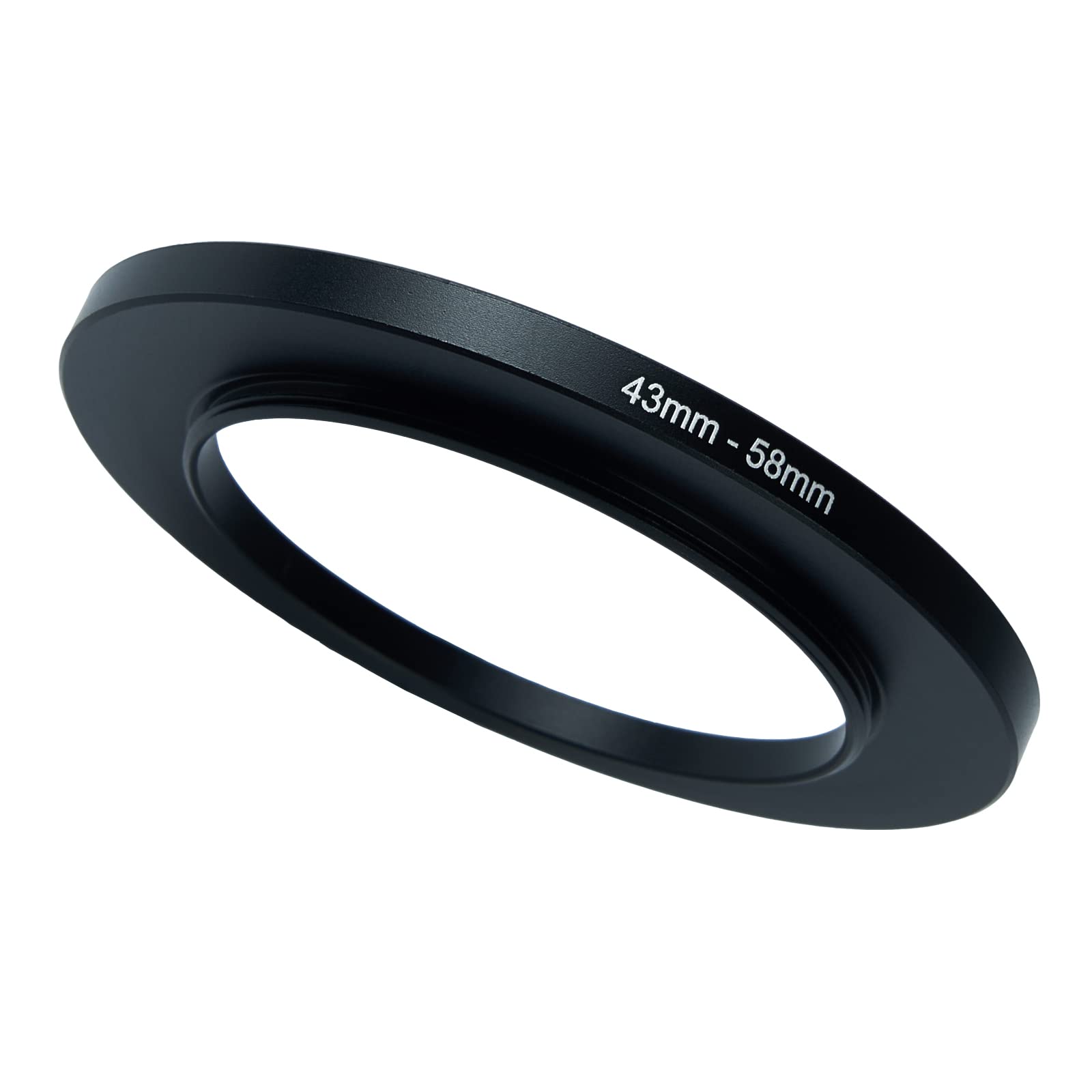 43mm to 58mm Step-Up Ring Filter Adapter for All Brands UV ND CPL Metal Ring Step-Up Rings Adapter Filter (43mm-58mm)