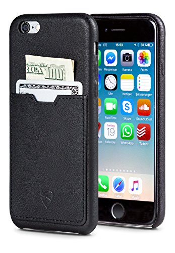 Vaultskin   Funda para iPhone 6 (piel italiana premium, diseño ultra delgado para iPhone 6 (S), color negro