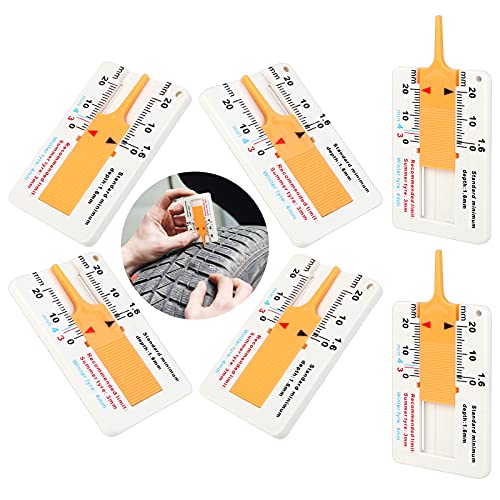 WANTOUTH 4 Pièces Jauge Profondeur Pneu 0-20 Mm - Outil Précis Pour Voiture, Moto, Camion