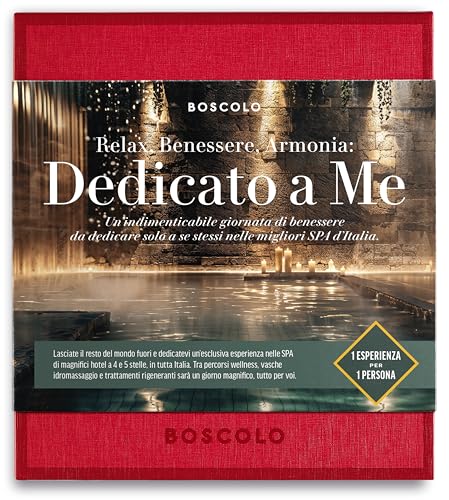 Boscolo Gift Dedicato a me - Cofanetto Regalo Donna e Uomo per 1 Persona con Esperienza Spa, Idee Regalo Donna e Uomo Compleanno, Regali per Lui Lei e Amica, Idee per Regali Originali, Validità 1 Anno