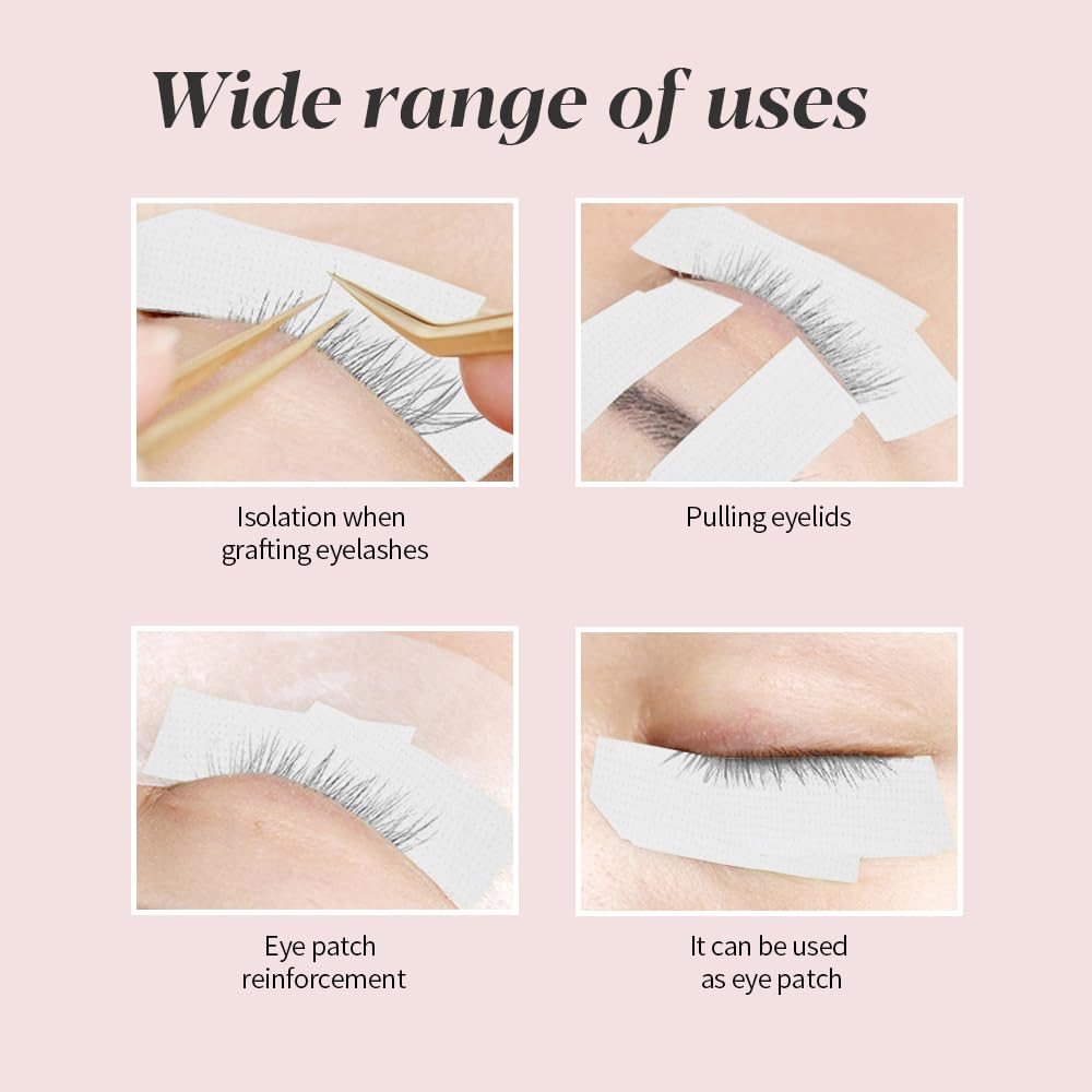 10 Rollos Cinta de Extensiones de Pestañas, Microporo Cinta Transpirable para Pestañas, Fácil de Rasgar(Blanco)