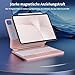 zoyu Tastatur Nur für iPad Pro 11 Zoll 4 3 2 Generation (2022/2021/2020), Magnetische Tastaturabdeckung für Touch-Trackpad, 7 Farben Hintergrundbeleuchtung, QWERTZ, Bluetooth-Tastatur, Rosa