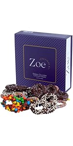Cravings by Zoe Chocolate Covered Pretzels Gift Box 1lb. | Gourmet Chocolate Pretzels | Kosher Ch...