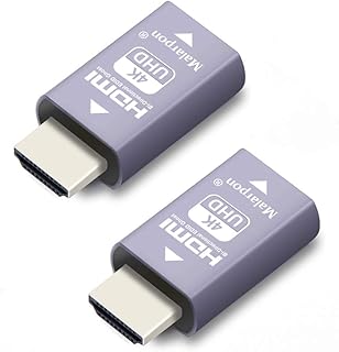 Malarpon Hdmi Edid Emulator Passthrough 3rd Generrtion Aluminum fit Headlesskeep The EDID of The Monitor Active Switches and Extenders 3840x2160@59Hz 2P