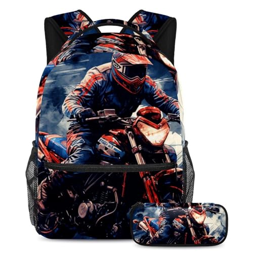 Sac à dos moto solide avec trousse pour soulager le dos des ados