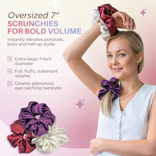 Pearlized Satin Oversized Scrunchies - image 2