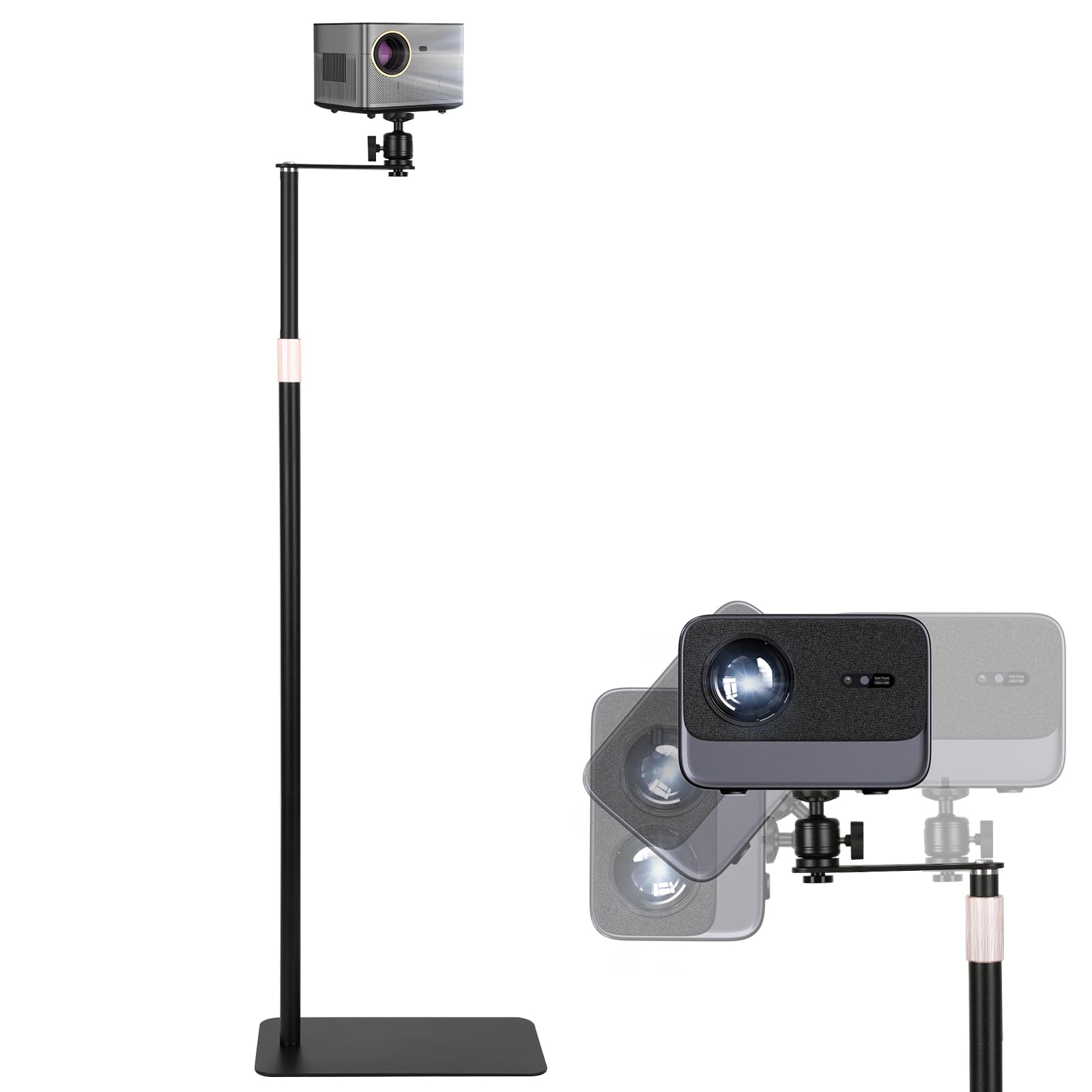 Support Videoprojecteur,Ajustable en Hauteur de 65 cm à 130 cm,Support Projecteur,Support Support Videoprojecteur,Ajustable en Hauteur de 65 cm à 130 cm,Support Projecteur,Support