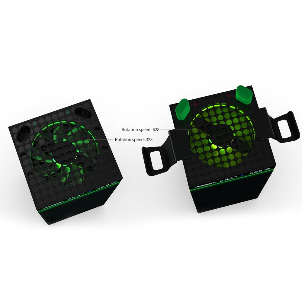 Dobe TYX-3606 - Ventola di raffreddamento compatibile con Xbox Series X/S con schermo LED, sistema di raffreddamento a velocità regolabile, ventola superiore a basso rumore con ventola indipendente e