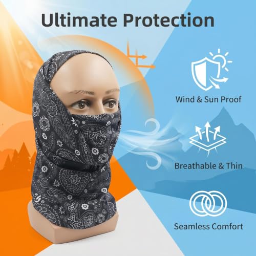 Image of Neck Gaiter Balaclava Bandana Face mask, Sun Wind protection, Cycling, Running, Hiking Sports, for Men & Women