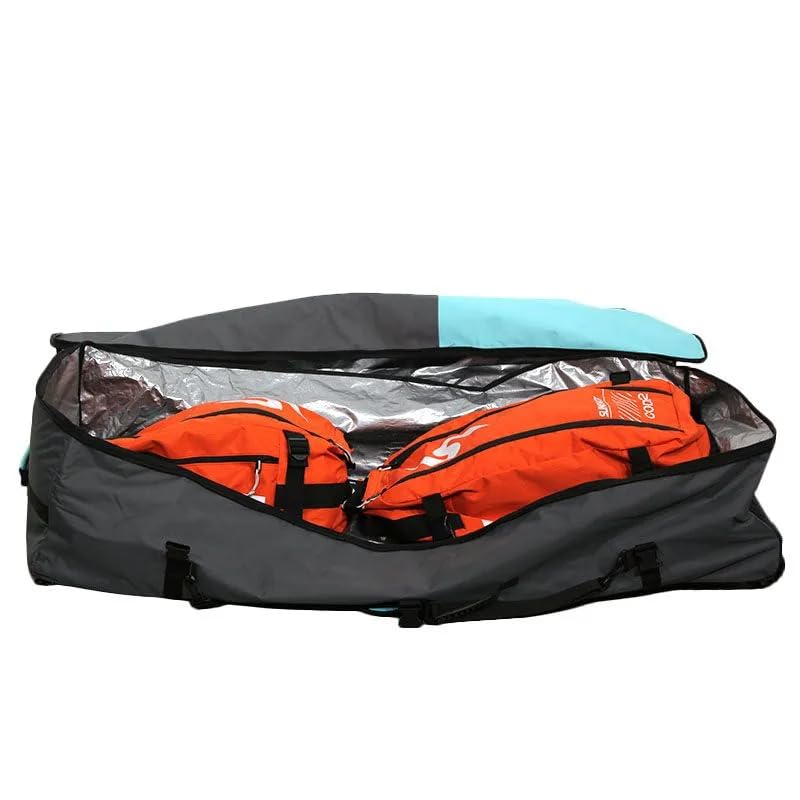 Boardbag Kitesurf à roulettes Professionnel – Protection 10mm Anti-Choc – Howzit 150cm – Capacité Quiver Complet (2 Planches + 3 Ailes) –Idéal Voyage Avion