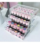 Guolich 4 Tier Nail Art Decoration Storage Box，Acrylic Make Up&Jewelry Organizer with Drawers, Co...