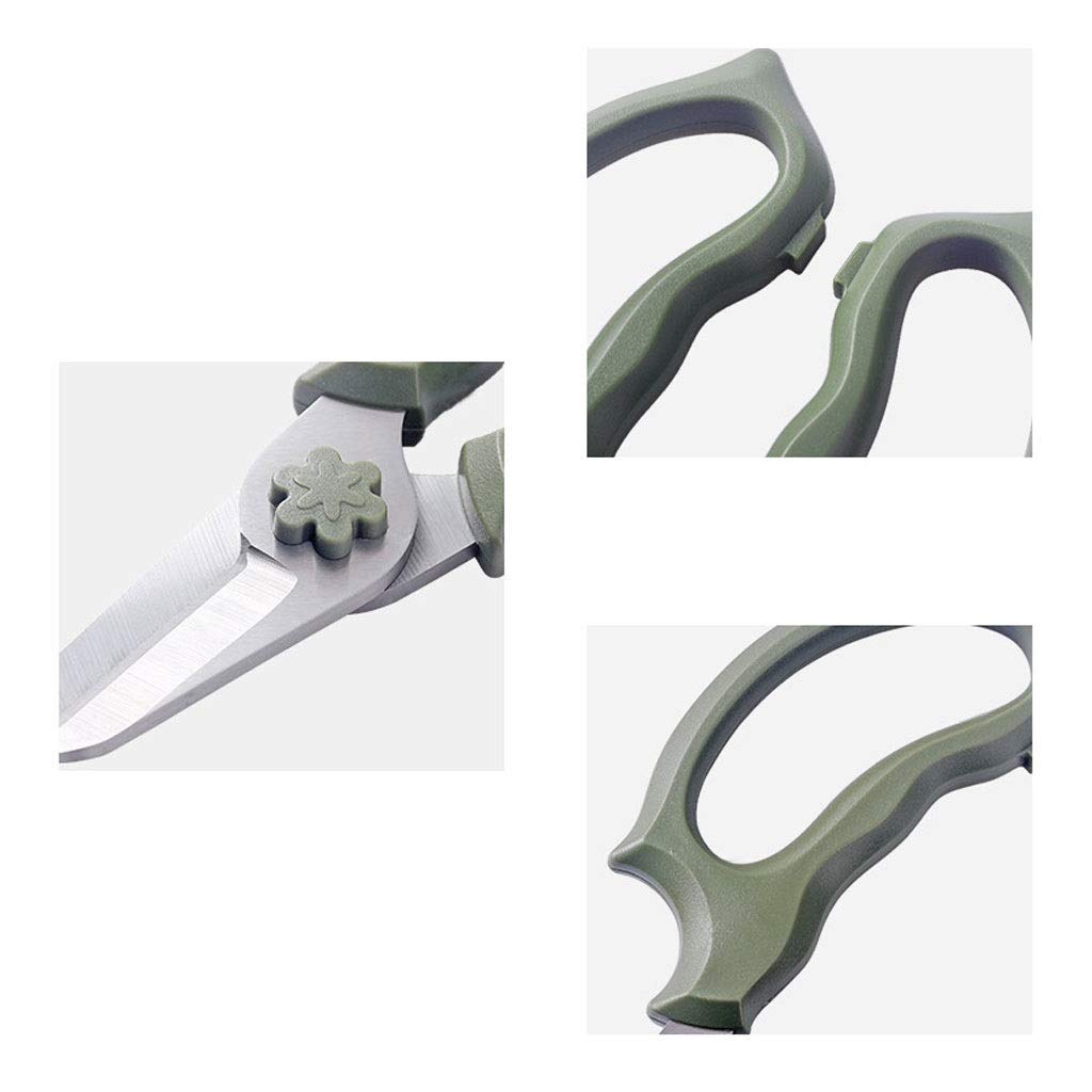 Cesoie per Fiori da Giardino Strumenti per potatura Cesoie a Testa Larga in Acciaio Inossidabile Forbici multifunzionali Strumenti Floreali Rosa Cesoie per potatura Bypass (A)