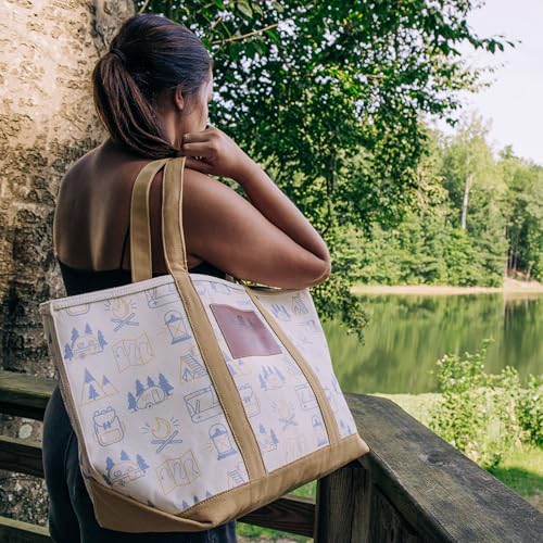 Bolso Tote de lona con diseño aventura 16x14.5x7.25 pulg miniatura 3