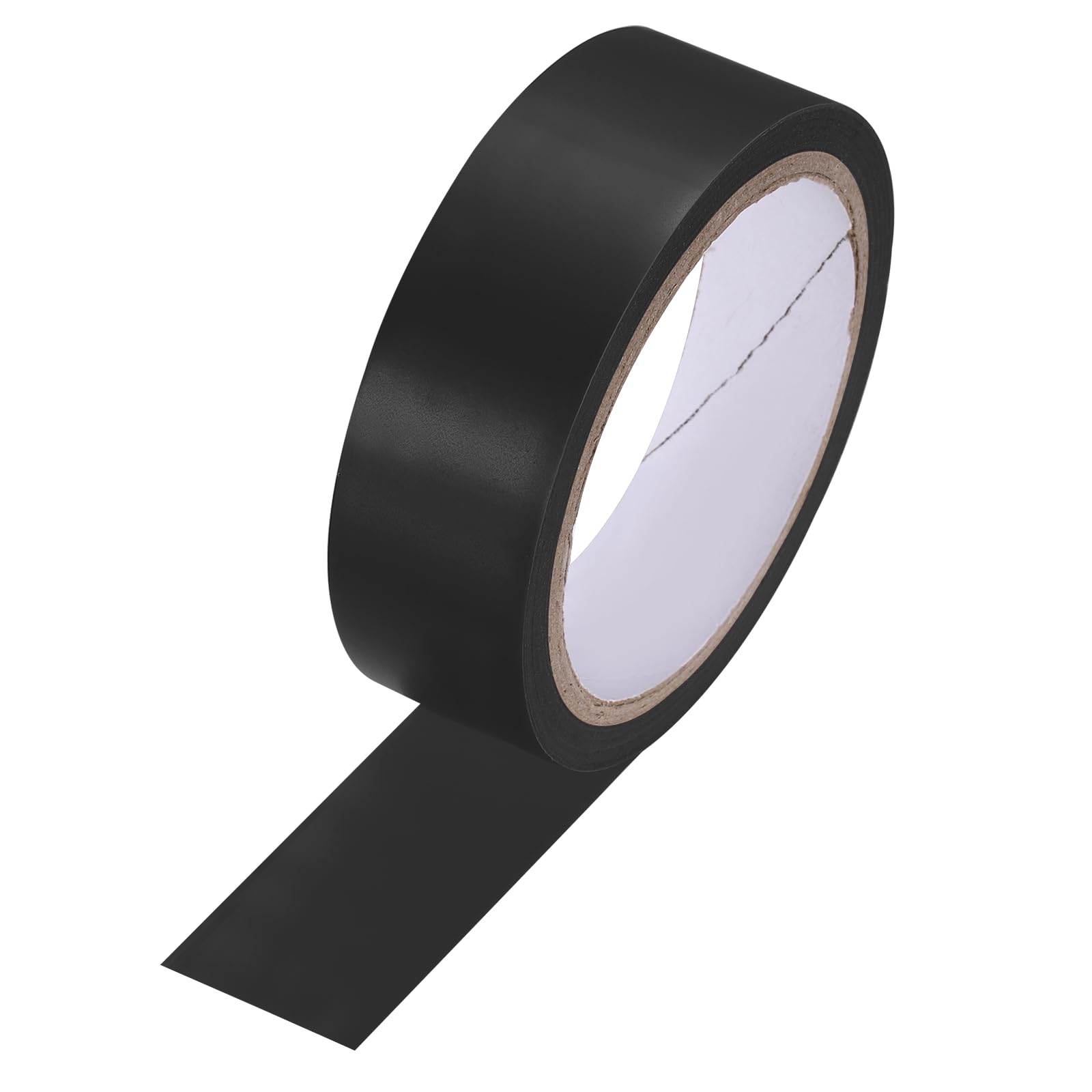sourcing map Vinyl Floor Tape 30mm x 16.5m Non-Abrasive Floor Marking Tape Outdoor Playing Field Marking Equipment for Warehouse Gyms Athletics Restaurants, Black