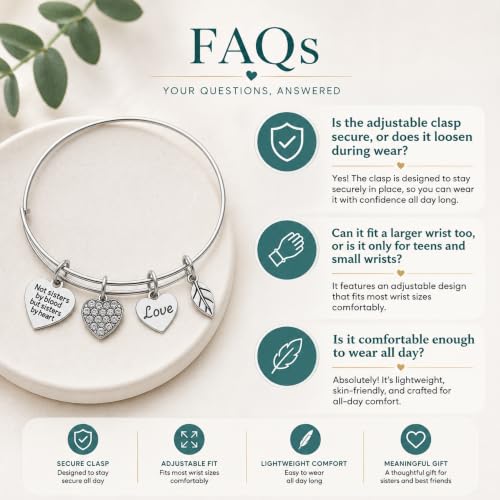 Image of Infinity Collection Best Friends Bracelets- Not Sisters By Blood But Sisters By Heart Bracelet- Friend Jewelry- Gift for Friends