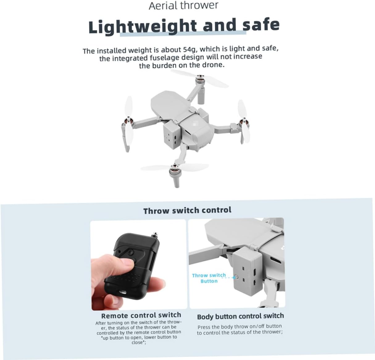 Yardwe Drone Payload Device for Mini Mini Lightweight System with Easy Compatible with Uavs for Creative Payload Release