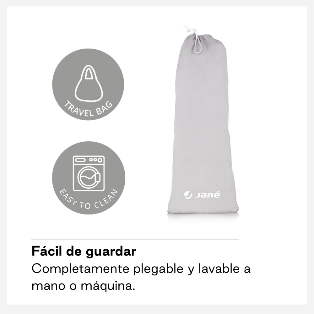 Jané Barrera de Cama Abatible 140 cm, Extra Alta y Transpirable, Plegable con Bolsa de Transporte, Color Gris — view 6