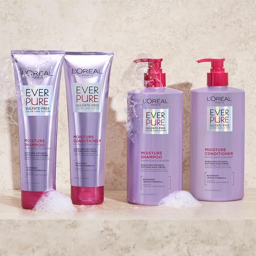 L’Oréal Paris 071249407103 L'Oreal Paris Moisture Sulfate Free Shampoo And Conditioner Set, Hair Care For Color-Treated Hair thumb #8