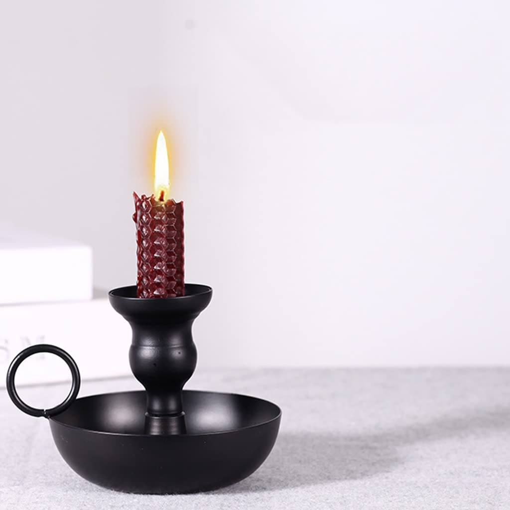 Amazon.co.jp : キャンドルホルダー ブラックヴィンテージ錬鉄製