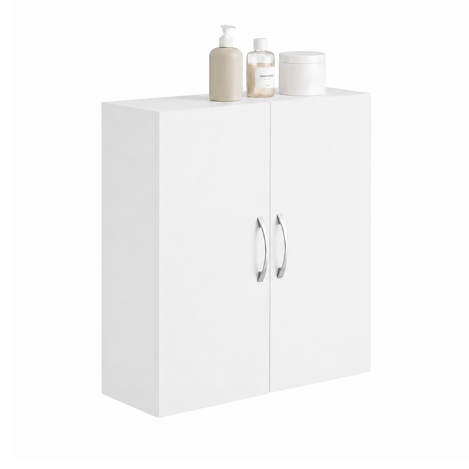 SoBuy Bathroom Wall Cabinet 20cm Deep with Adjustable Shelf & Double-Door