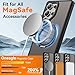 Oneagle 360° Spin Magnetic Stand for Samsung Galaxy S25 Ultra Case Translucent [Fit for Magsafe],[15FT Military Grade Shockproof] Matte Slim S25 Ultra Phone Case 6.9