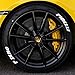 CSCH Voiture Autocollant Sticker Autocollants pour pneus de Voiture Inscription permanente sur Les pneus Tuning Tuning Universal 3D Stickers pour pneus Stickers Roues Kits Wheel Label