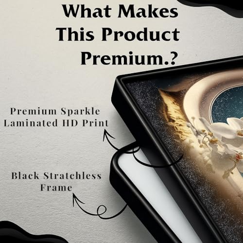 Image of Livin'luxe Golden Money Tree Arch Shape Wall Painting Set of 3 | Sparkle Laminated HD Print on MDF | Vastu Fortune Wealth Tree with Deer Artwork for Living Room Bedroom Home (20 x 30 Inch) RPNS-35356