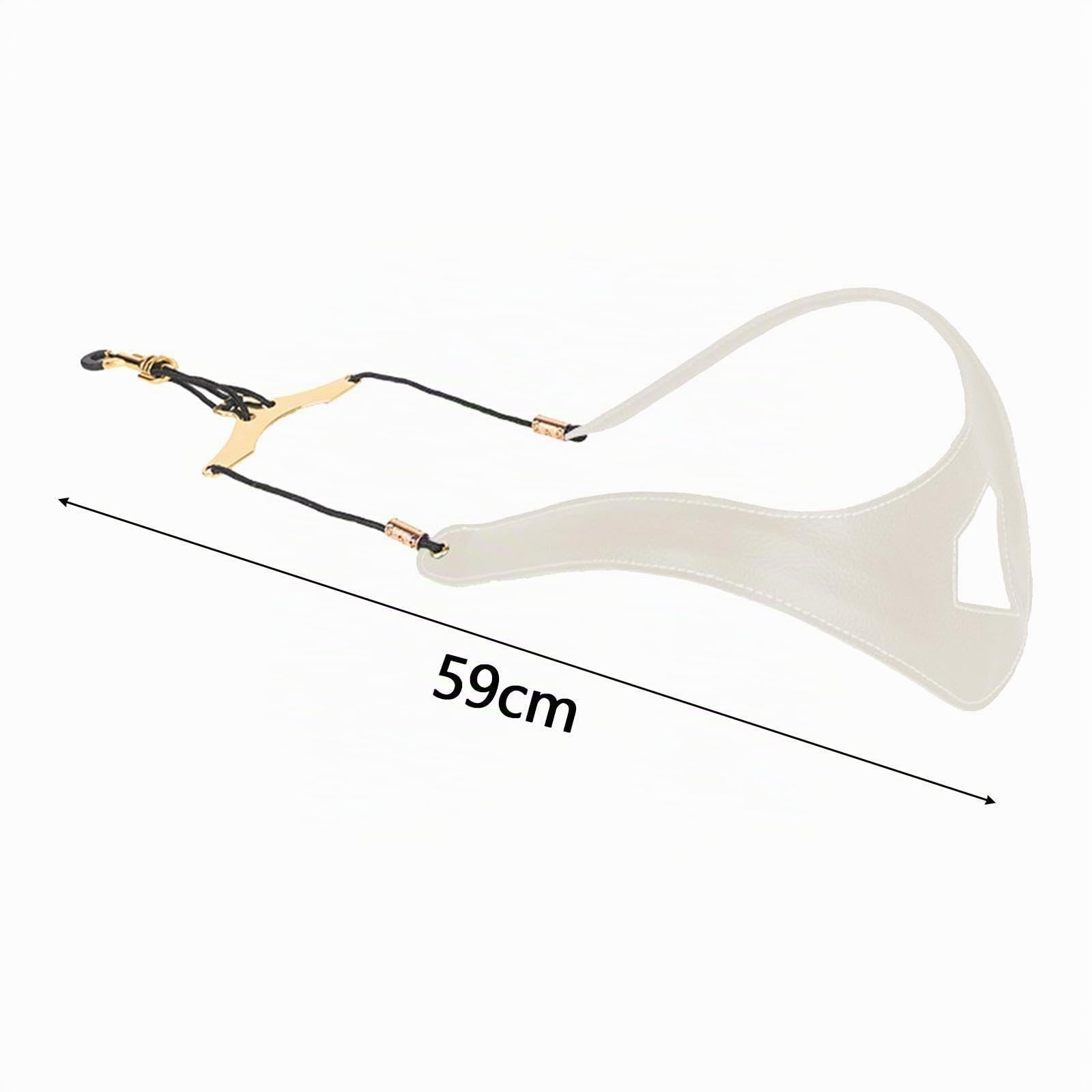 Oshhni Harnais d'épaule de Saxophone, harnais de Saxophone confortable, sangle de Saxophone pour Soprano Alto Sax Tenor, cadeaux pour amateurs de musique, blanc