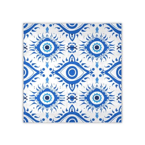 Blue Traditional Evil Eye silk scarf scarf essentials silk scarf for women for head chal para mujer