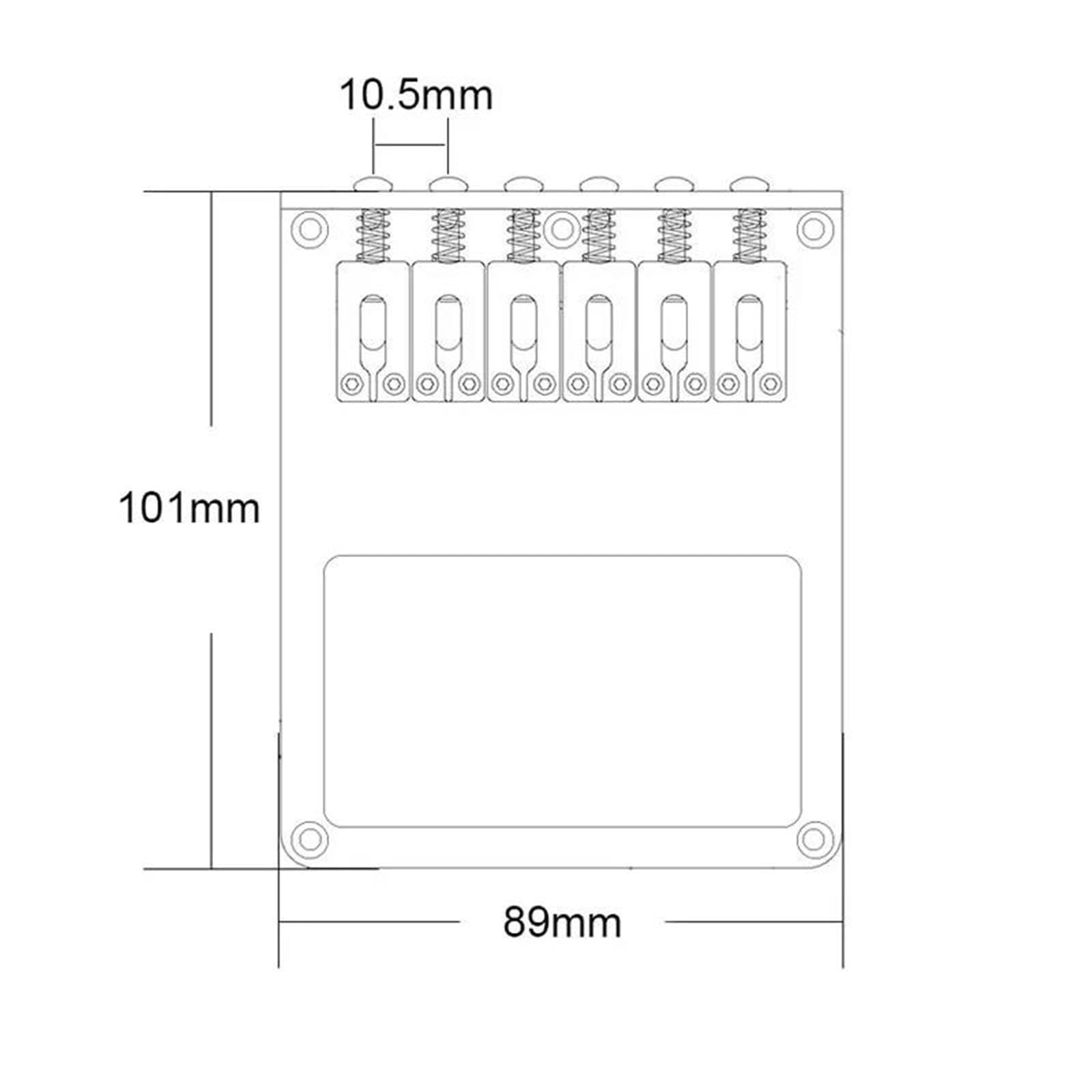 Mostek 6 strunowy 101x89mm do gitary elektrycznej TL ze stopu chromu Mostek Gitary Profesjonalnej