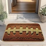 Football Sports Door Mat, Home Entrance Low Profile Welcome Doormat, Indoor Decor for Front Door 30x17 Inch, Summer Garden Patio Decor