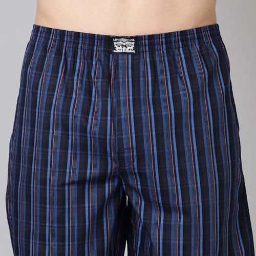 Image of Levi's 024 Boxer Shorts for Men | 100% Poplin Cotton | Checked Men's Boxers | Durable & Breathable | Smooth Hand-Feel | Inner Elastic Waistband | Functional Fly | Relaxed Leg Opening | Pack of 1