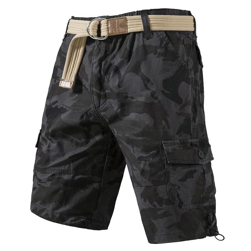 Short cargo homme décontracté d'été ample en coton respirant multipoches - 3