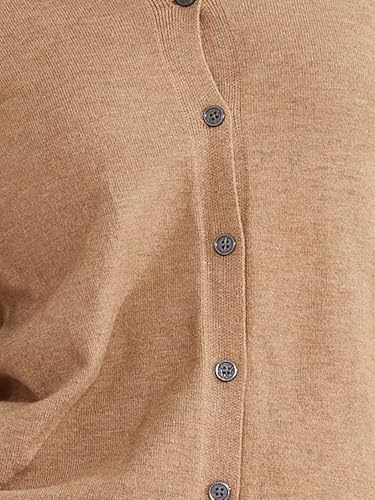 Image of Allegra K Women's Lightweight Button Cardigan Crewneck Long Sleeve Sweaters