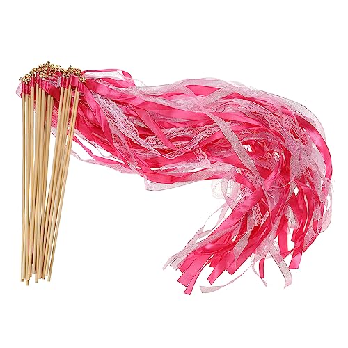 Bâtons fée ruban fuchsia : l'alternative propre aux confettis de mariage