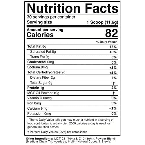 Divine Health Dr. Colbert's Keto Zone Mct Oil Powder | Dutch Chocolate Flavor | 70% C8 | 30% C10 | All Natural Keto Approved For Ketosis | 0 Net Carbs | Gluten Free | 30 Day Supply | 348G | #TOP2