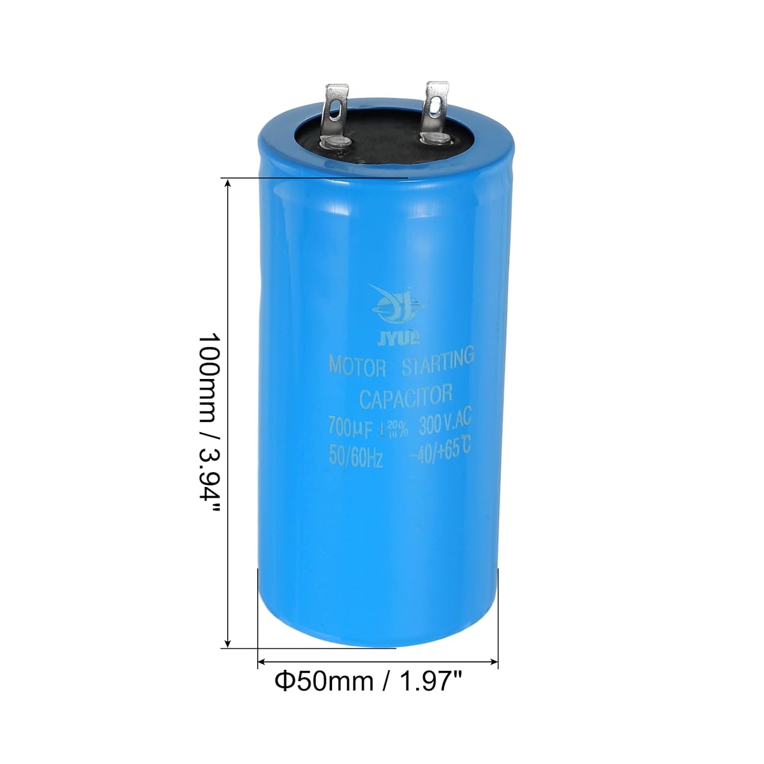 PATIKIL 2Pcs Motor Start Capacitor, 700uf 300V CD60 Starting Running Capacitor for Air Conditioners, Electric Motor